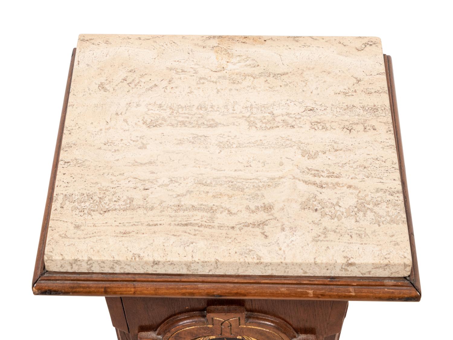 An Italian Marquetry Pedestal