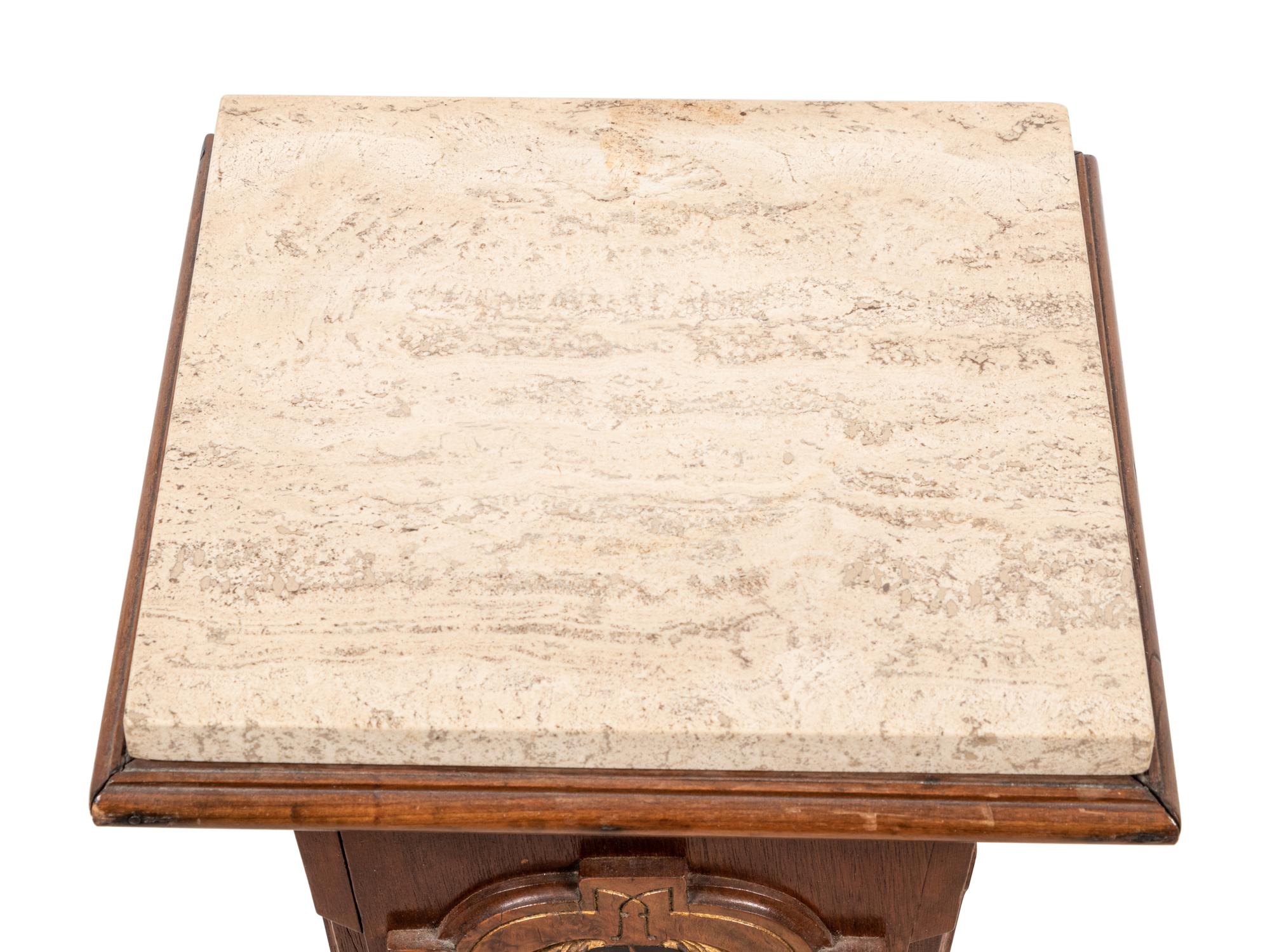 An Italian Marquetry Pedestal