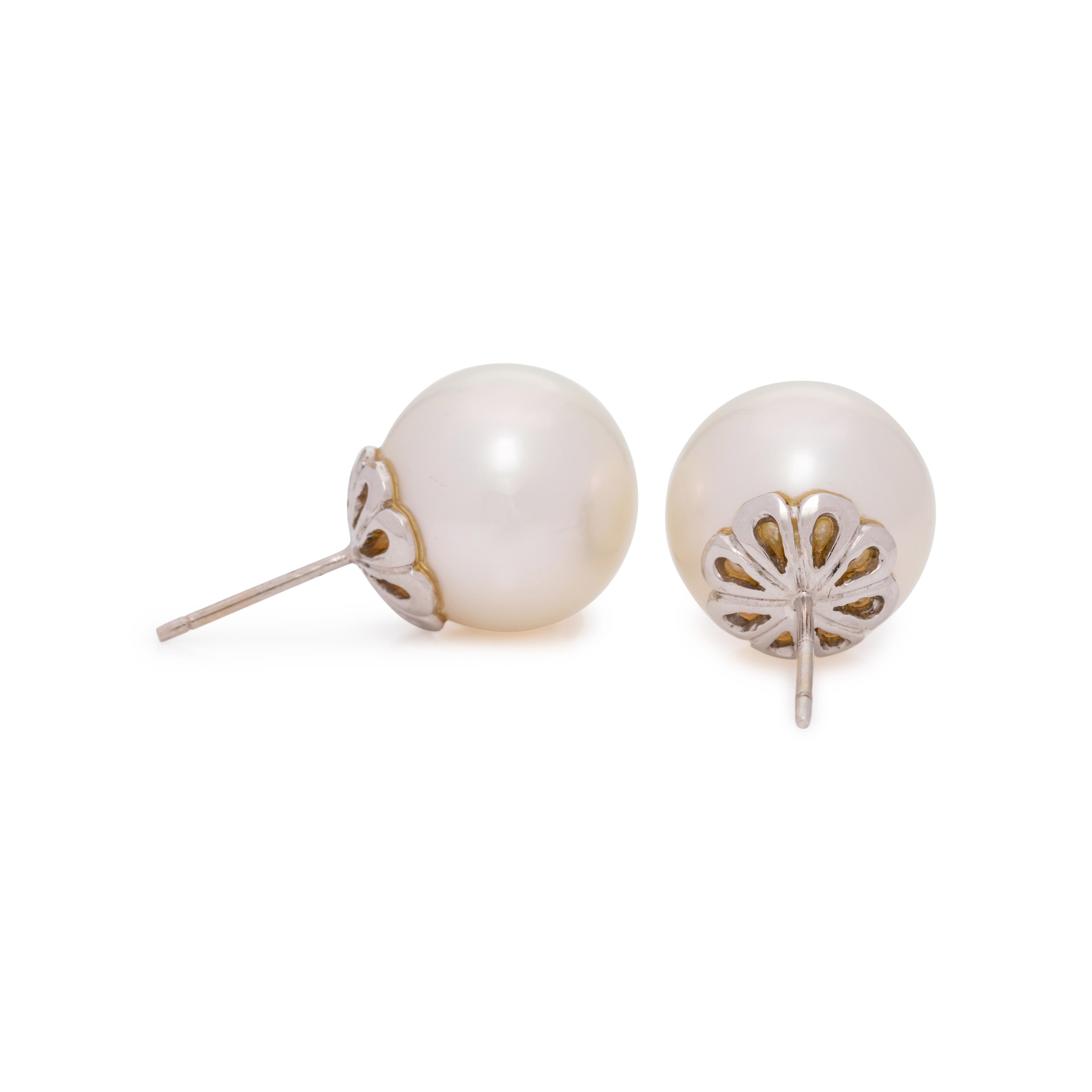 CULTURED SOUTH SEA PEARL STUD EARRINGS