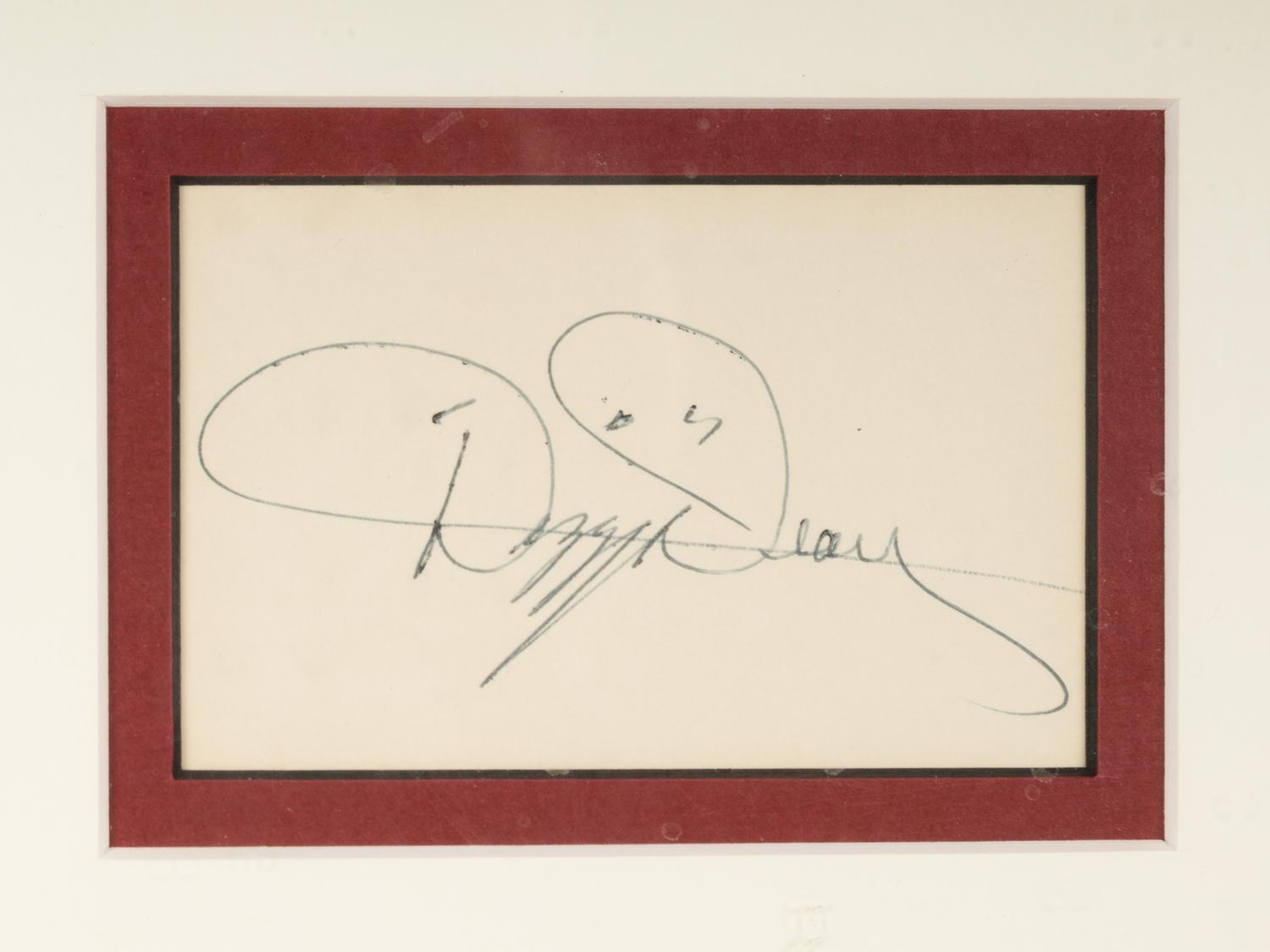 A Dizzy Dean Signed Autograph Display (Beckett Authentication Services Letter),