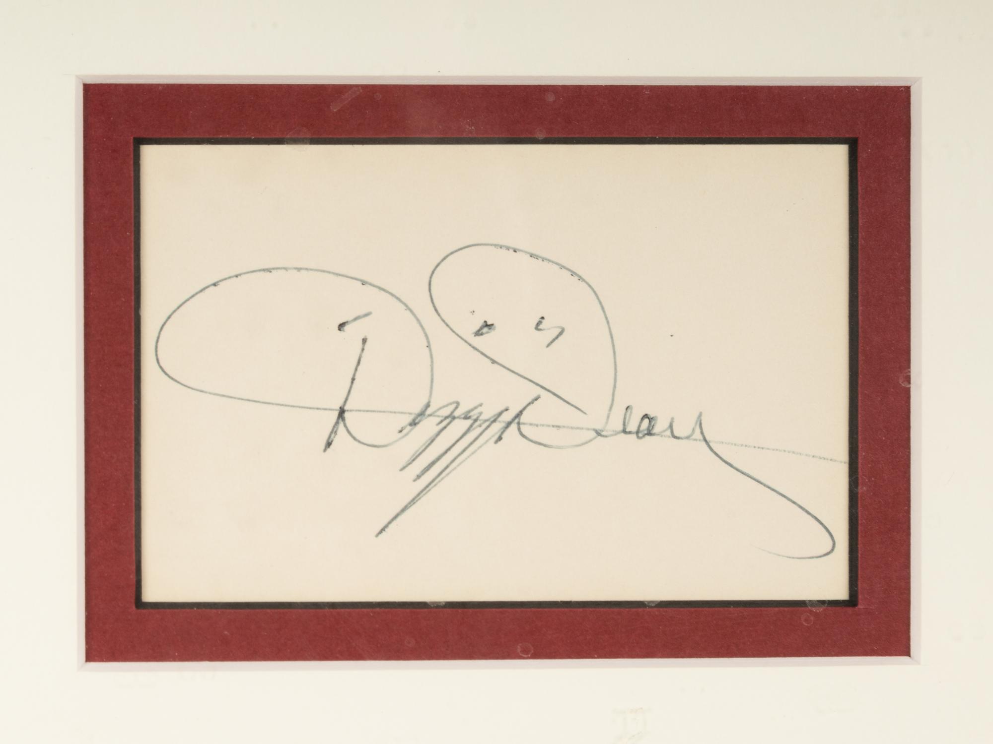 A Dizzy Dean Signed Autograph Display (Beckett Authentication Services Letter),
