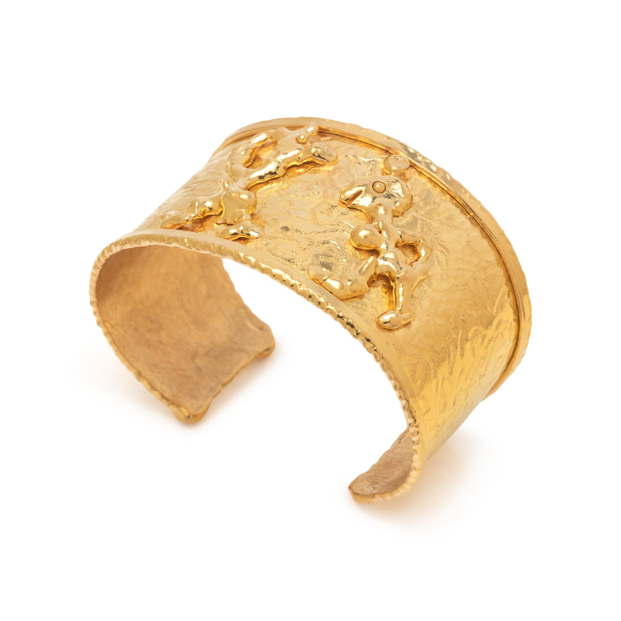JEAN MAHIE, HIGH KARAT GOLD CUFF BRACELET