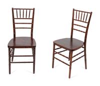 A Pair of French Mahogany Ballroom Chairs