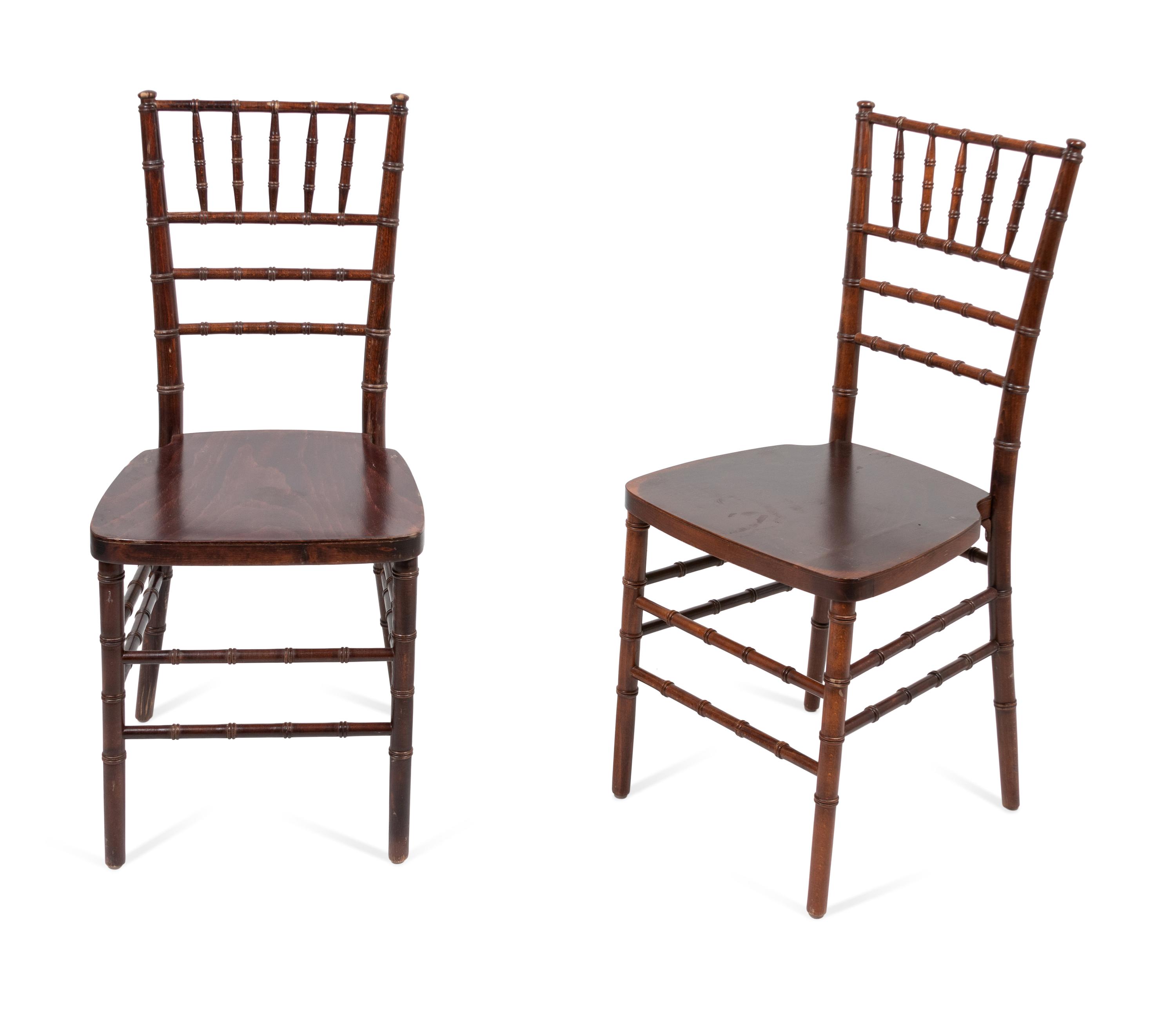 A Pair of French Mahogany Ballroom Chairs