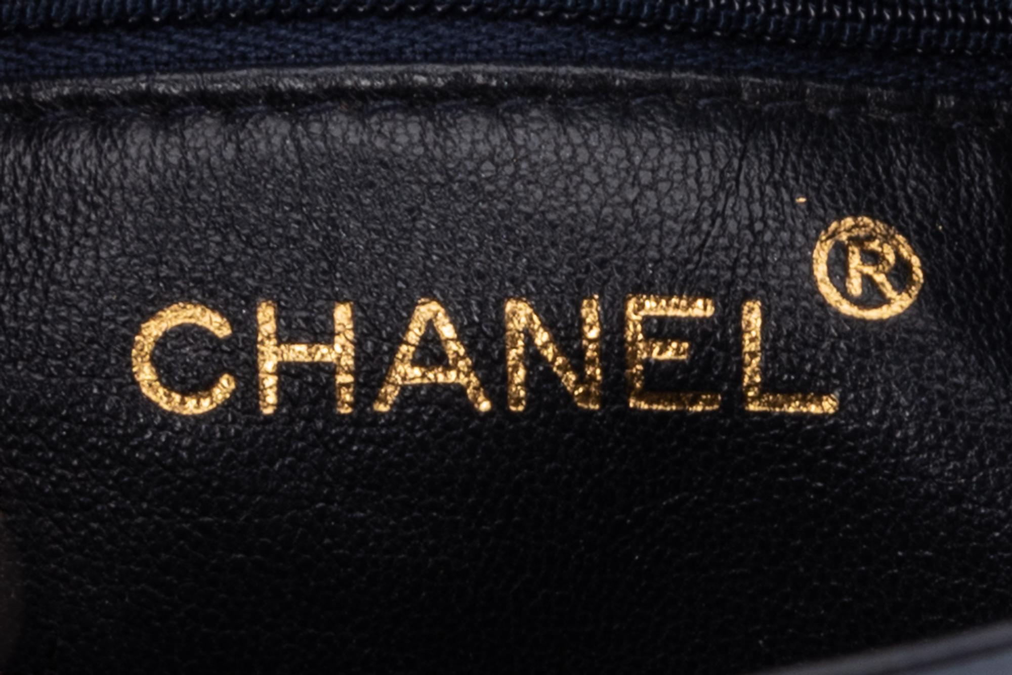 Chanel Navy Quilted Bag with Tassel, 1989-91