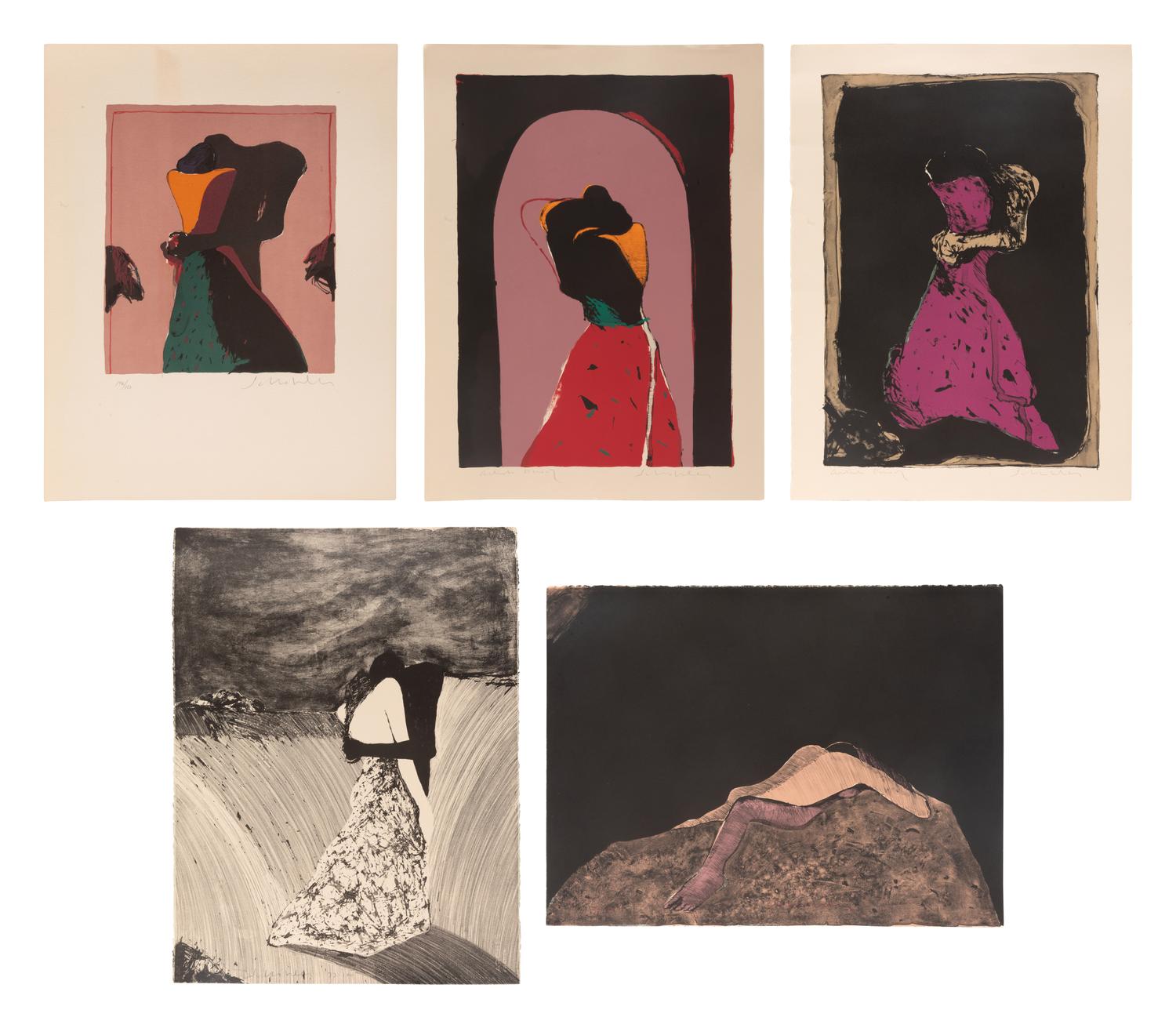 Five Works: First Dream , Artist's Proof; Second Dream , Artist's Proof; Third Dream , edition 50/70; Fourth Dream , edition 77/100; Monster Love , edition 146/150