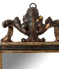 An Italian Baroque Style Painted and Parcel-Gilt Girandole Mirror