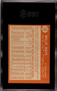 A 1964 Topps Willie Mays Baseball Card No. 150 (SGC 6 EX-NM)