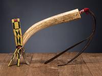 Northern Plains Elk Antler Quirt, with Decorations