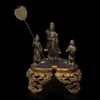 A Japanese patinated metal okimono signed Kunikiyo 日本金属置物 Meiji period ??