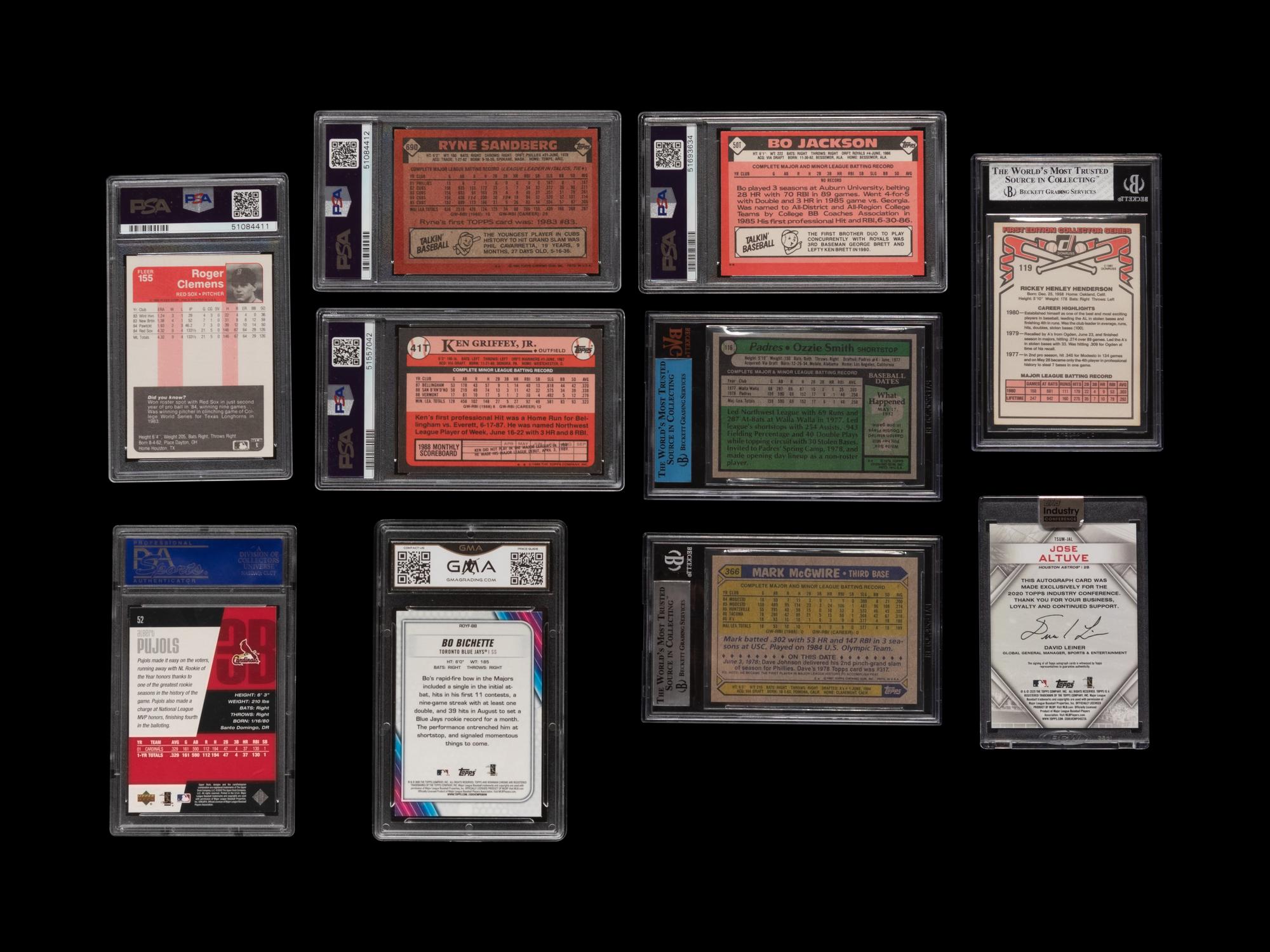 A Group of 41 Modern Hall of Fame, Star and Rookie Baseball Cards,