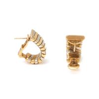 BVLGARI, BICOLOR GOLD EARCLIPS
