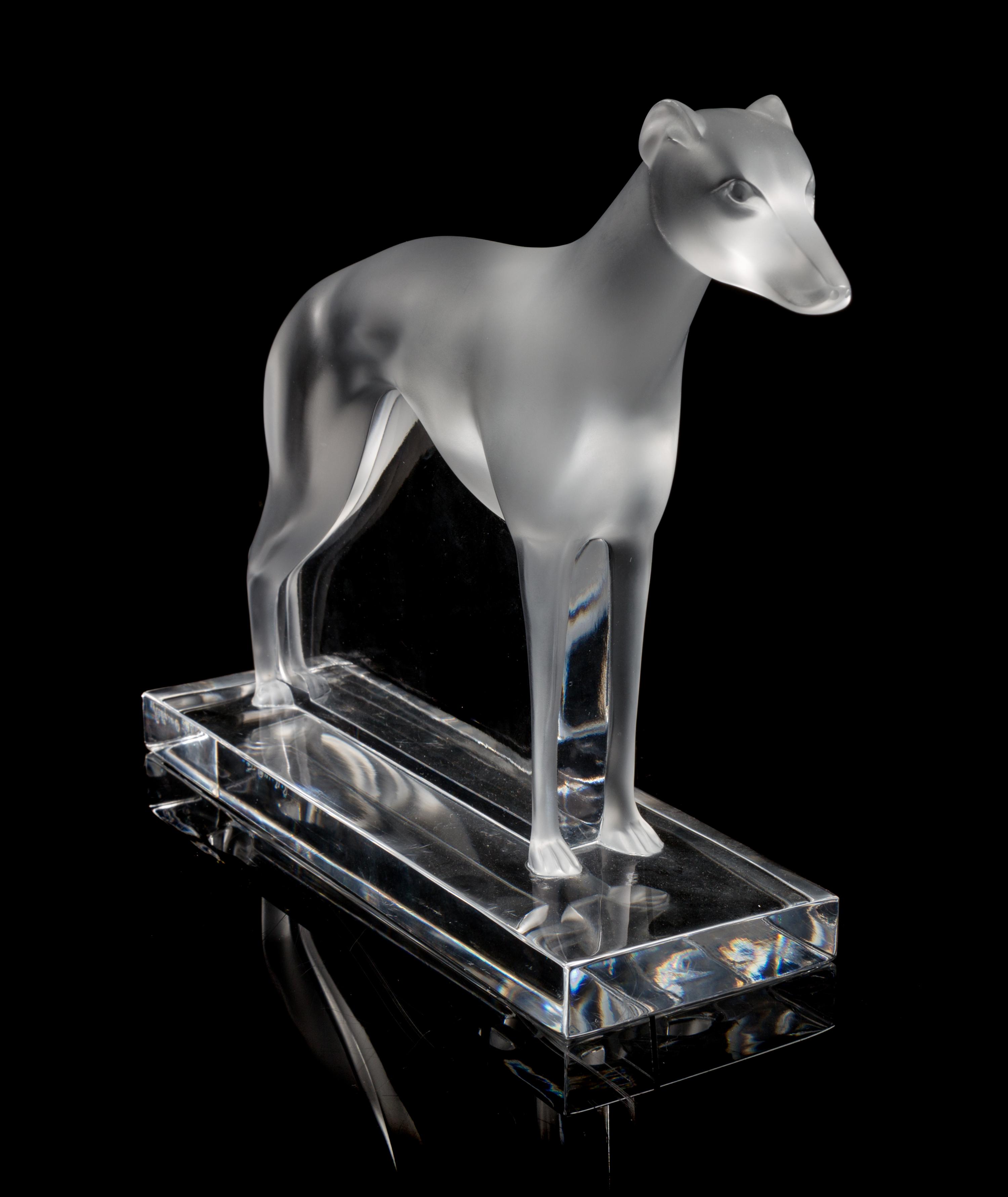 Lalique, a molded and frosted glass Perceval figure