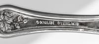An American Silver Flatware Service, Gorham Mfg. Co., Providence, RI, Blossom pattern, comprising: 12 dinner knives 12 dinner forks 12