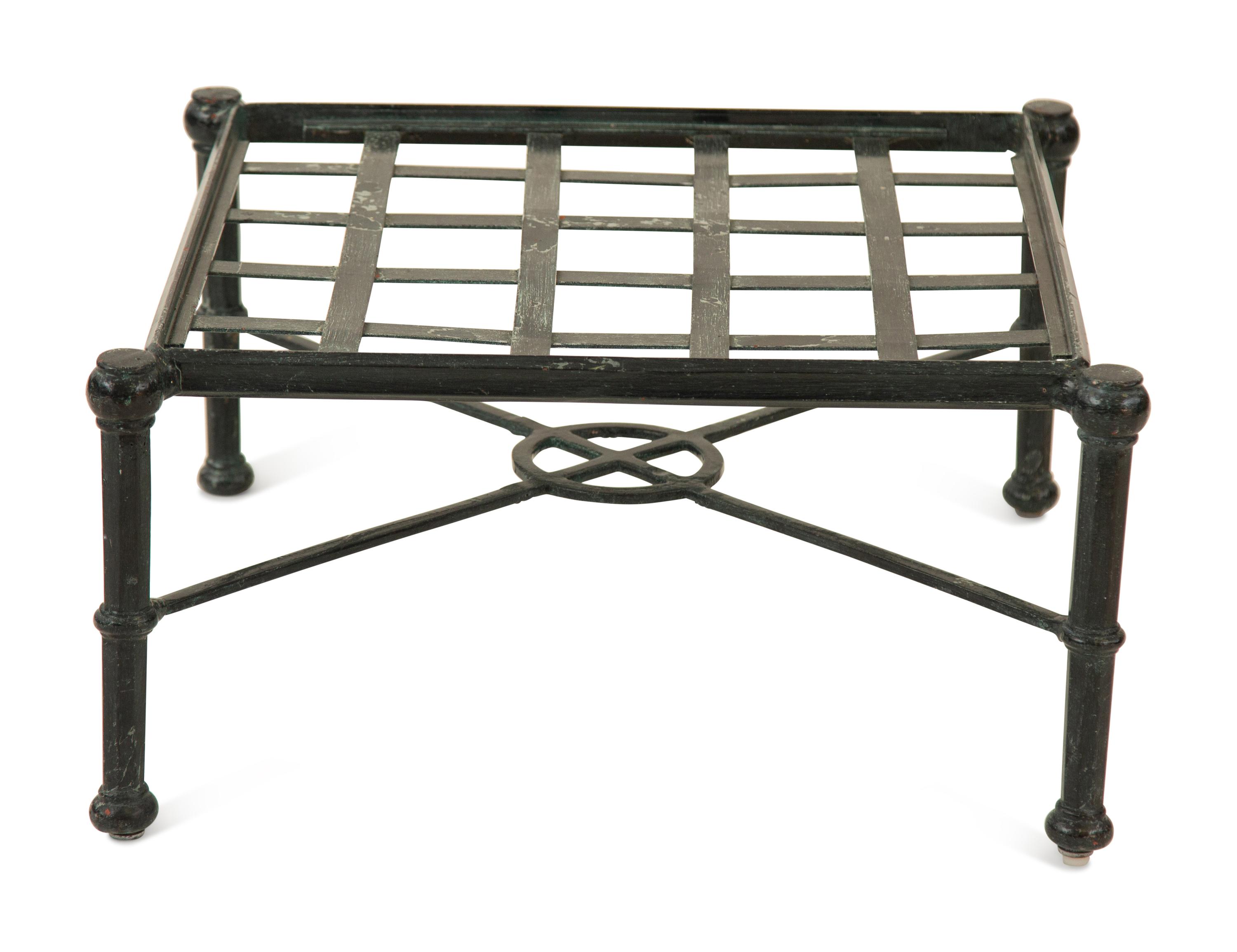 A Group of Neoclassical Style Painted Aluminum Garden Furniture — 20th Century