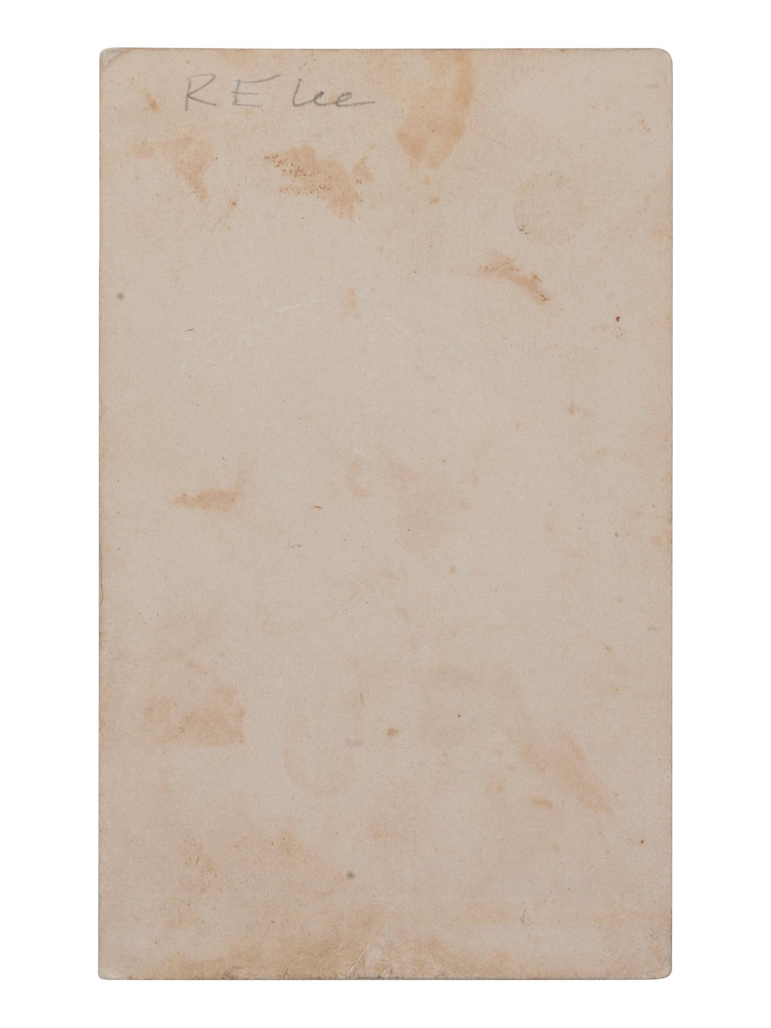 [CIVIL WAR -- LEE, Robert E. (1807-1870)]. Full standing CDV "Blockade Portrait" of the CSA commander. [Richmond, VA]: [Vannerson], [1864].