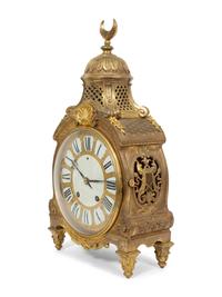 A Louis XV Gilt Bronze Quarter Repeating Table Clock for the Middle Eastern Market