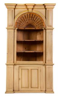 An American Painted Corner Cabinet