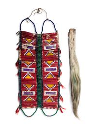 Sioux Quilled Breastplate and Hair Ornament
