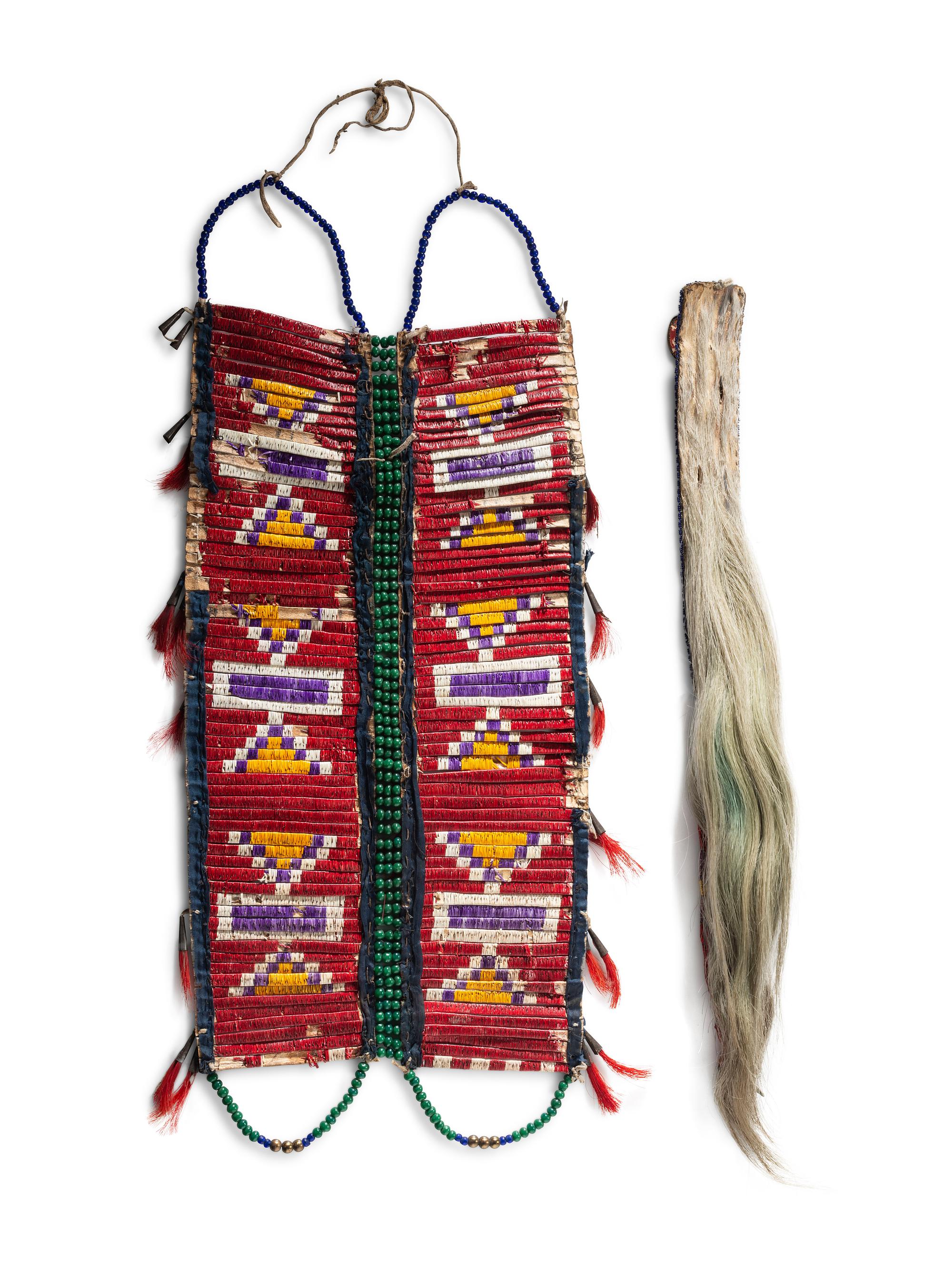 Sioux Quilled Breastplate and Hair Ornament