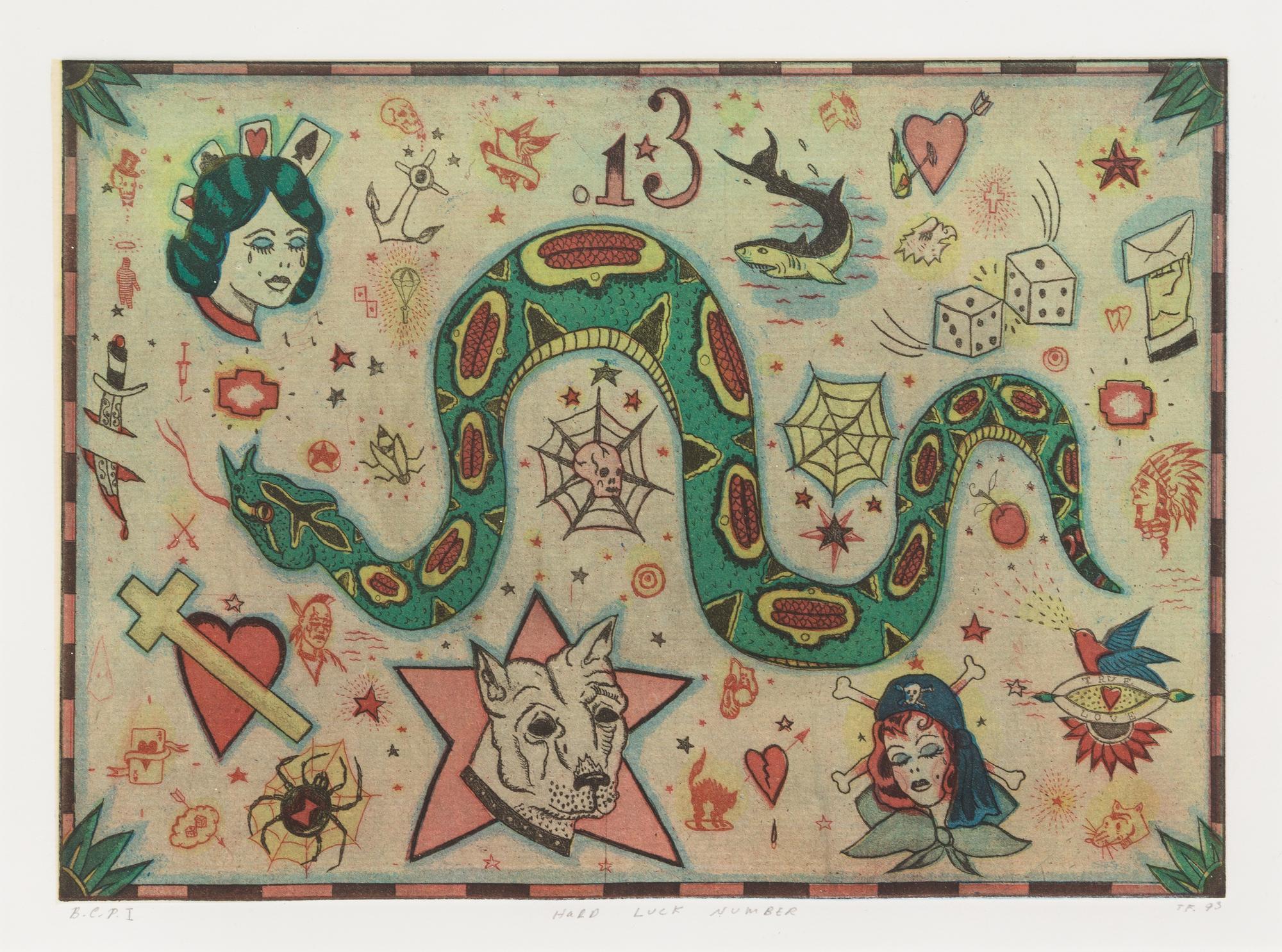 Tony Fitzpatrick, (American, b. 1958), Hard Luck Number, 1993