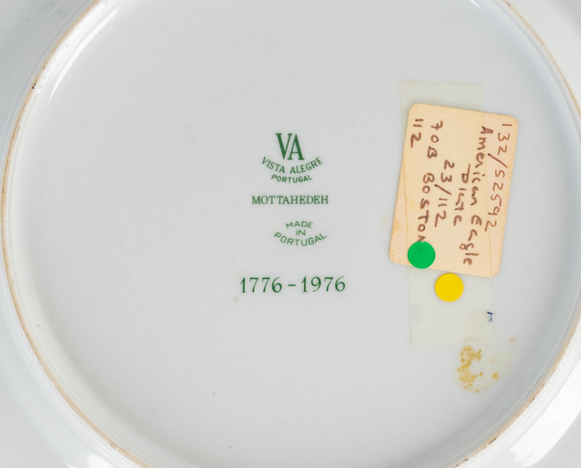 A Pair of Chinese Export Porcelain Armorial Dishes and Four Mottahedeh Porcelain Plates — THE FIRST PAIR 19TH CENTURY