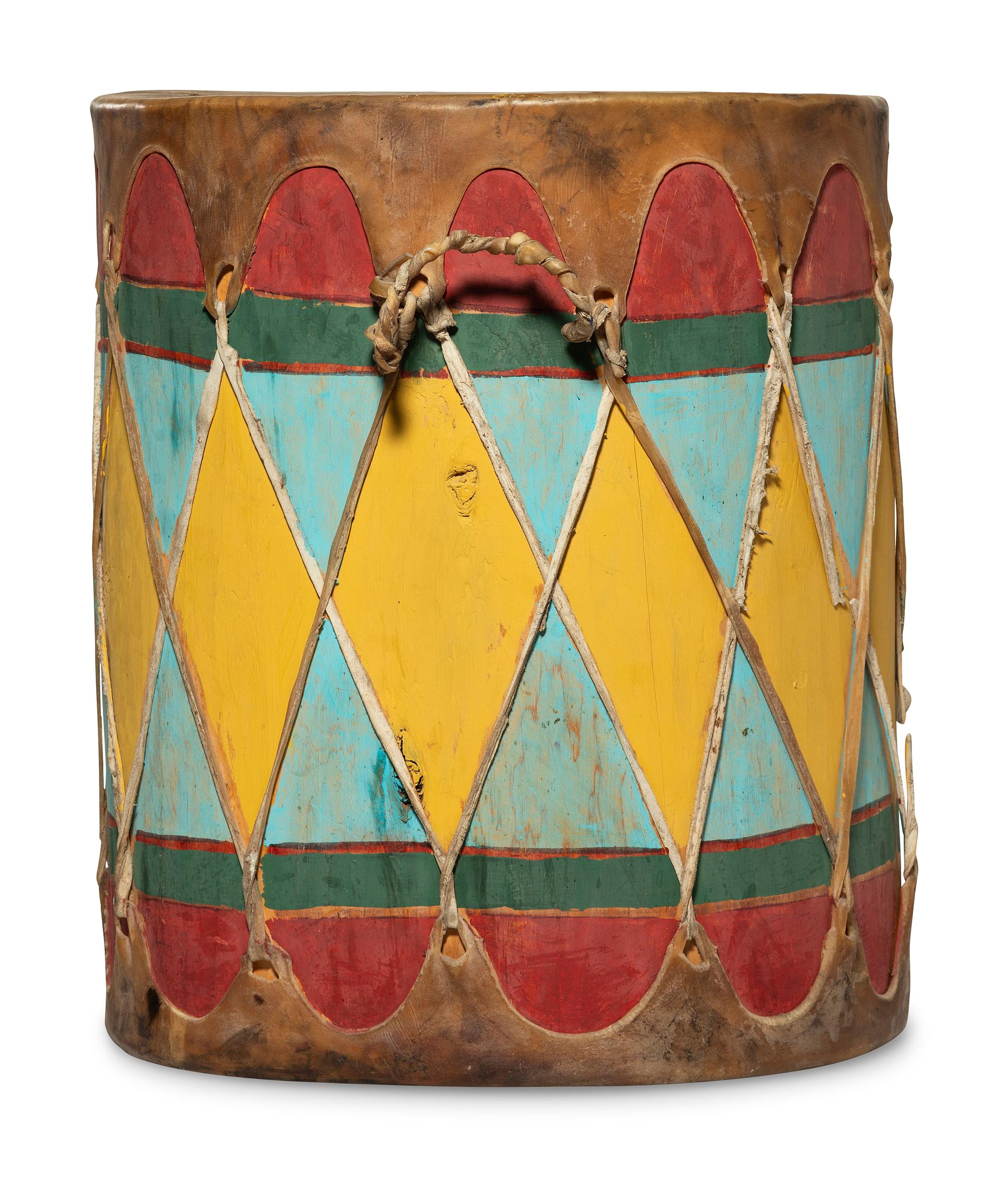 Pueblo Painted Drum