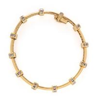 CHARLES KRYPELL, DIAMOND AND YELLOW GOLD BRACELET