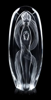 Lalique, France, 20th Century, Eroica Vase with Original Box