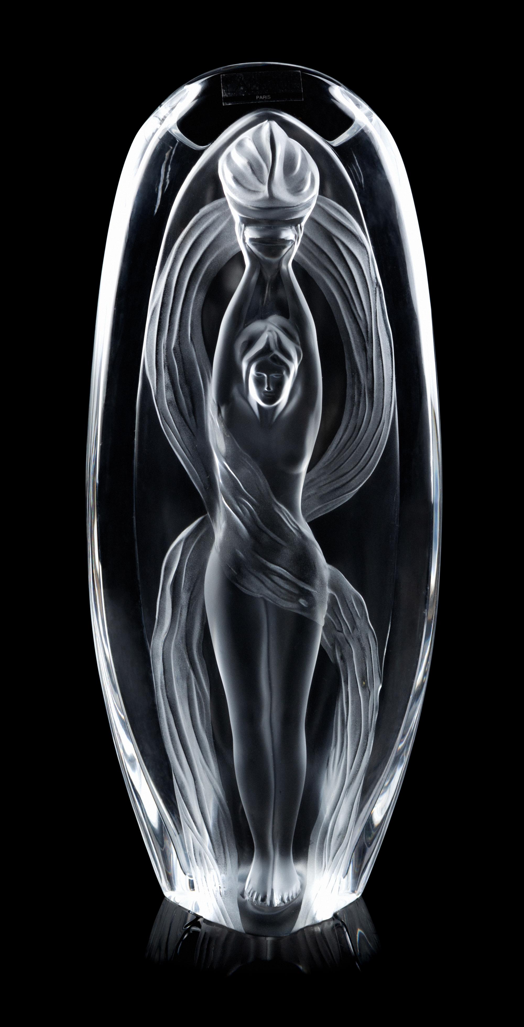 Lalique, France, 20th Century, Eroica Vase with Original Box
