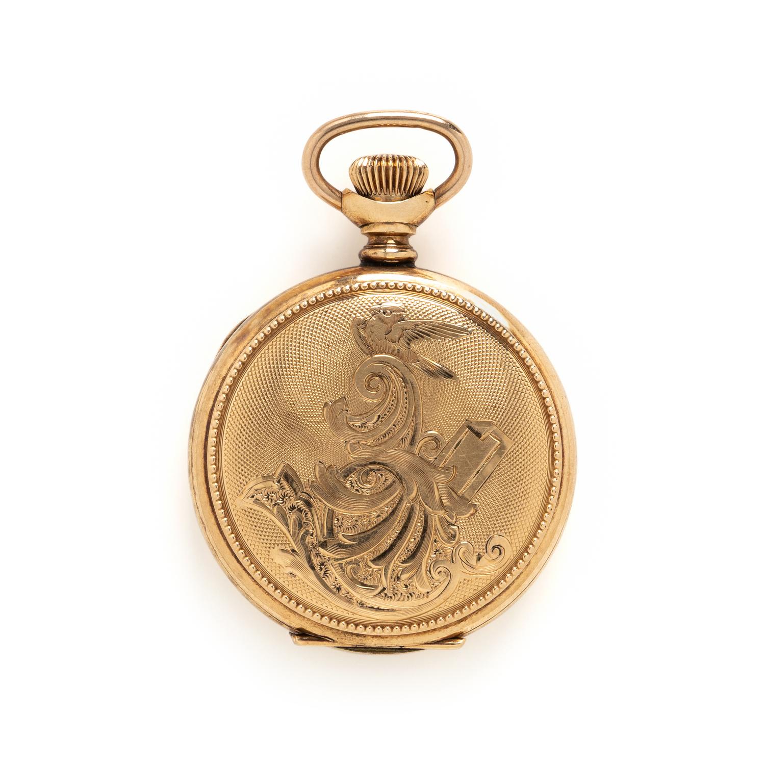 Hampden, Yellow Gold Hunter Case Pocket Watch
