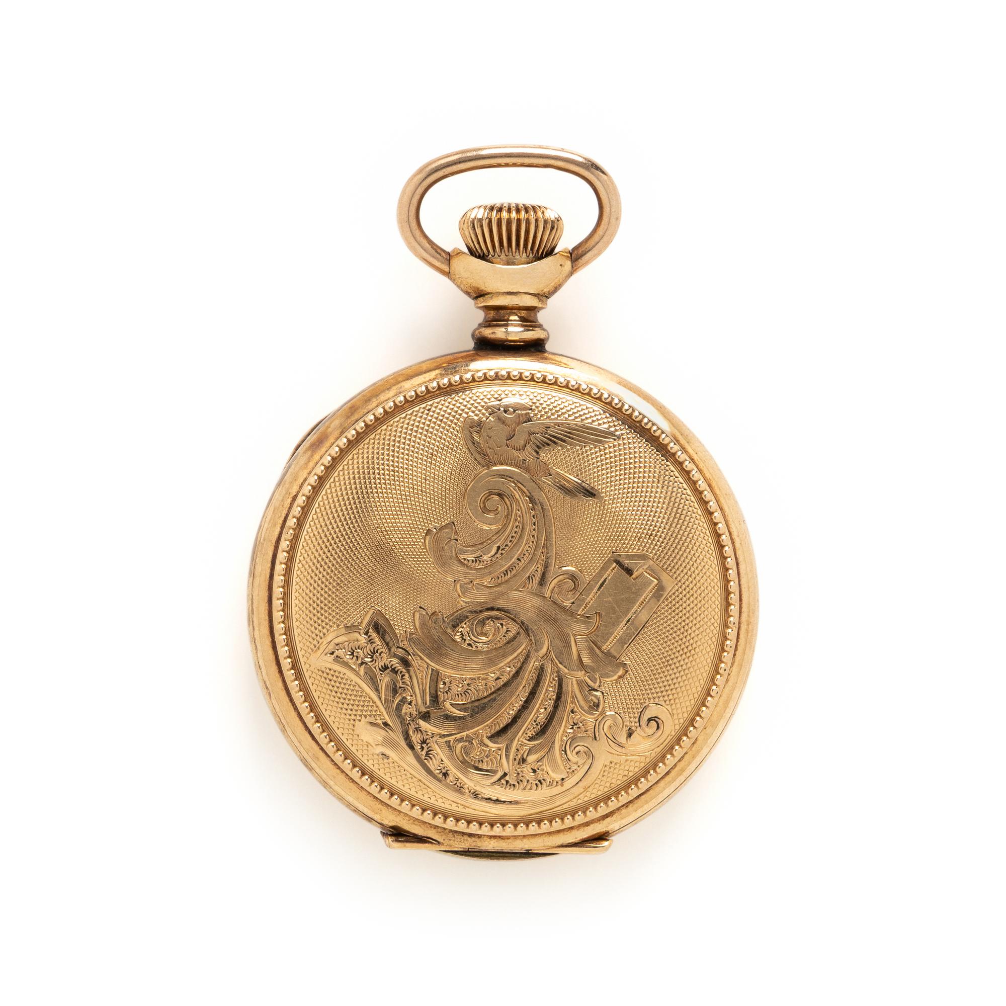 Hampden, Yellow Gold Hunter Case Pocket Watch