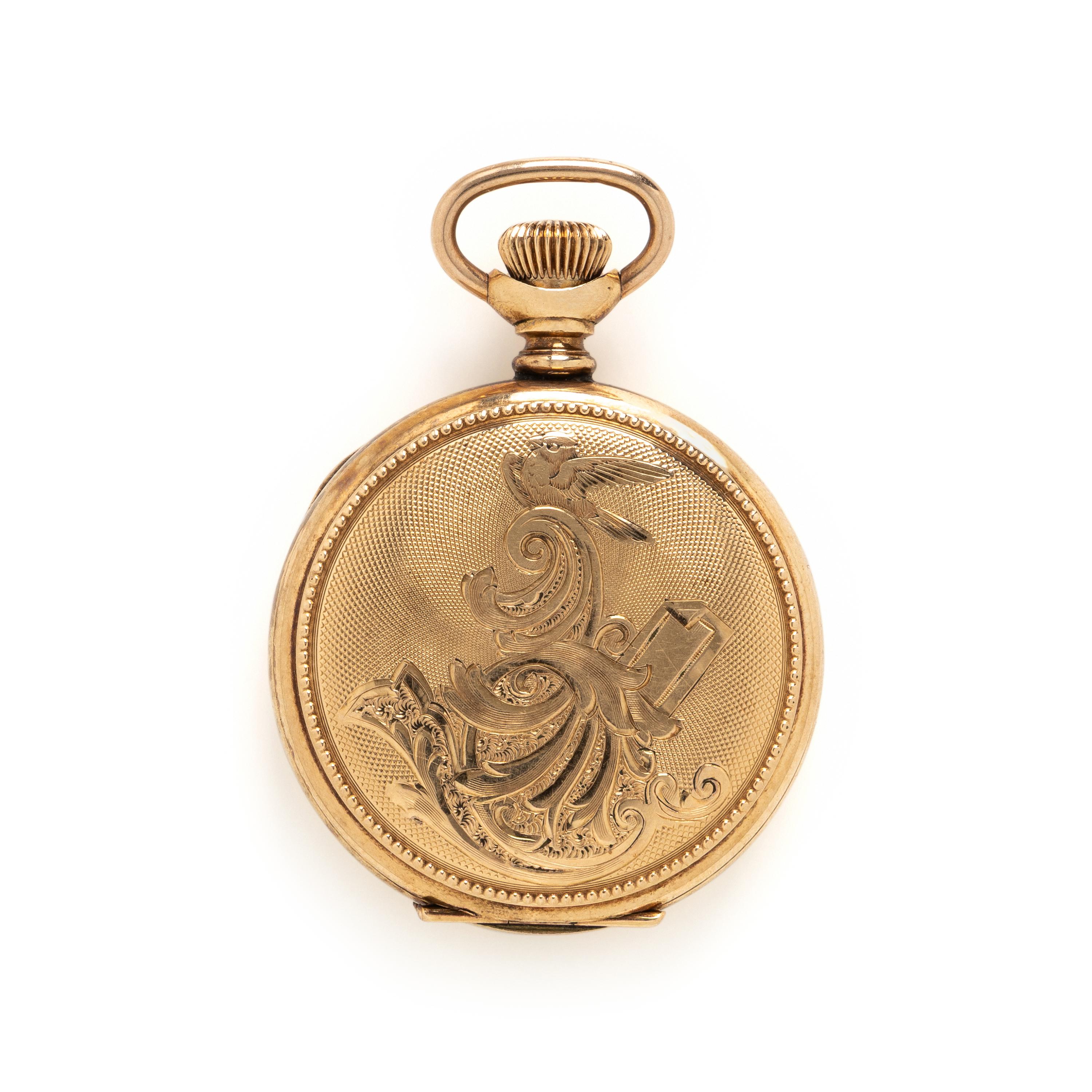 Hampden, Yellow Gold Hunter Case Pocket Watch