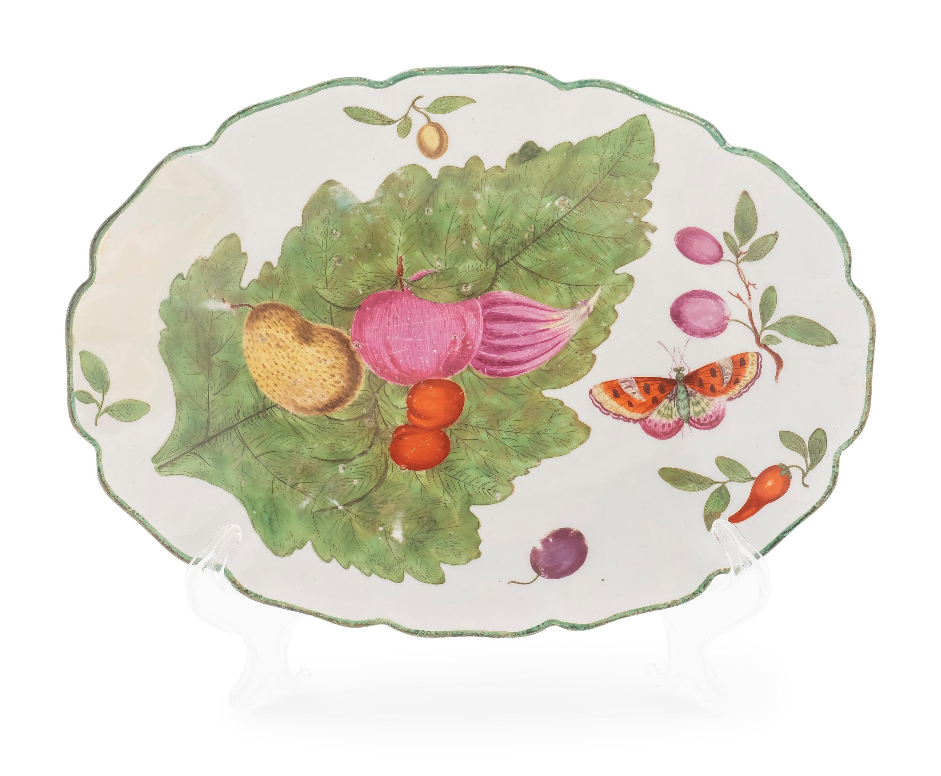A Chelsea Porcelain Oval Dish — 18TH CENTURY