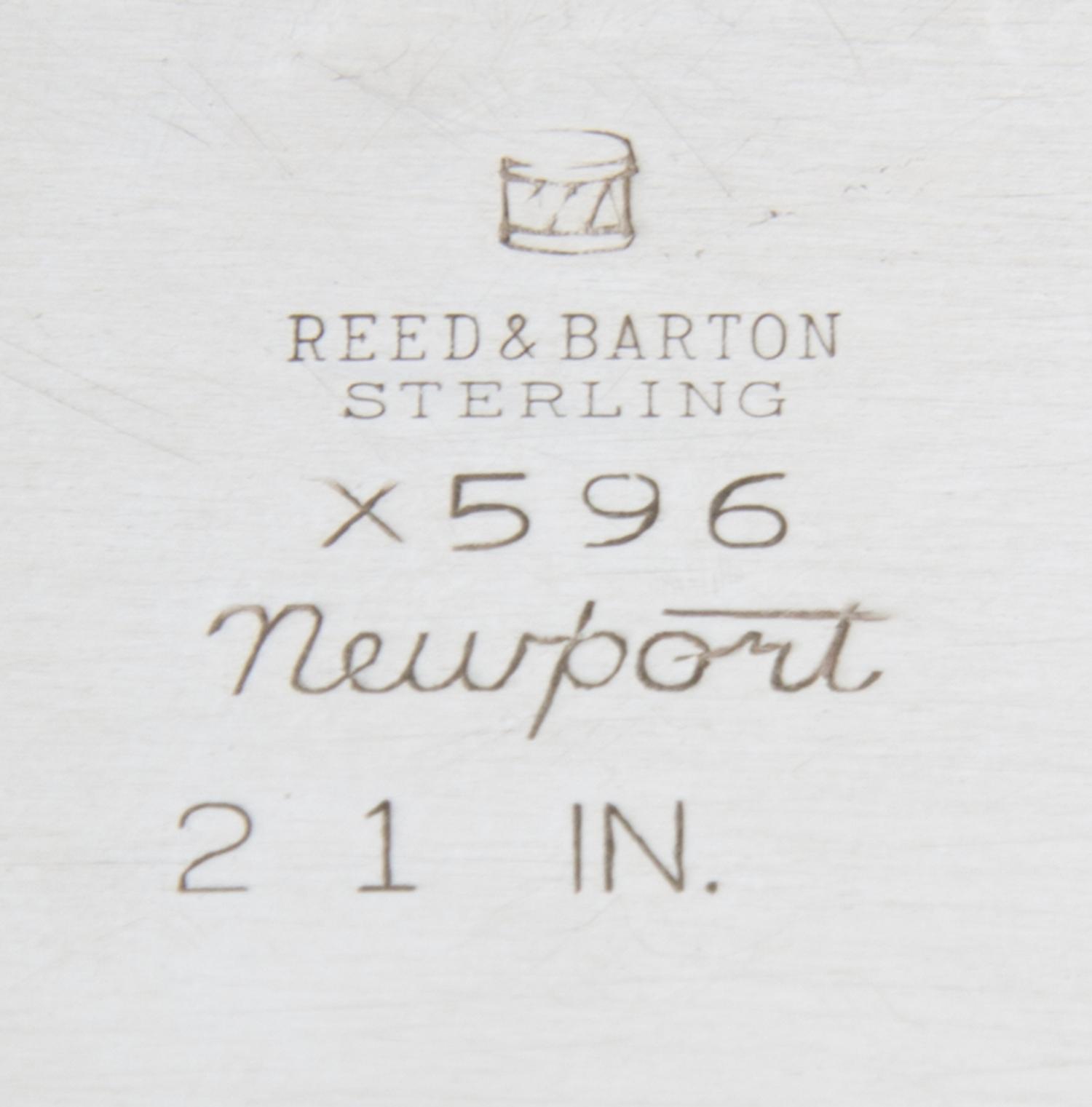 An American Silver Tray, Reed & Barton, Taunton, MA, Newport pattern.
