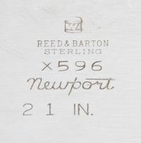 An American Silver Tray, Reed & Barton, Taunton, MA, Newport pattern.