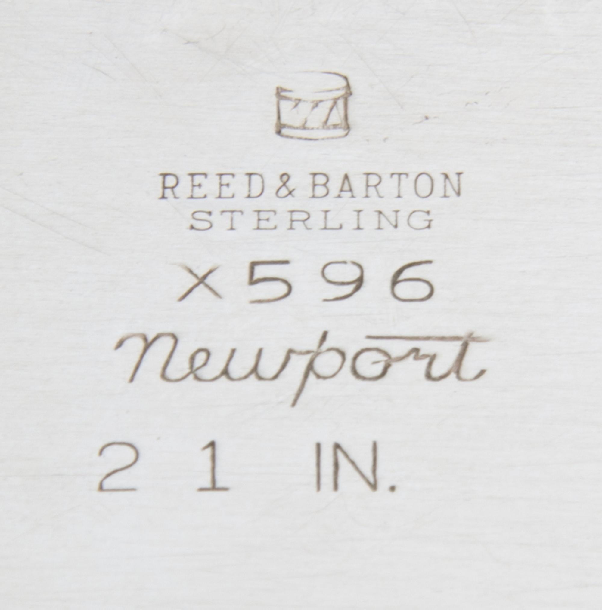 An American Silver Tray, Reed & Barton, Taunton, MA, Newport pattern.