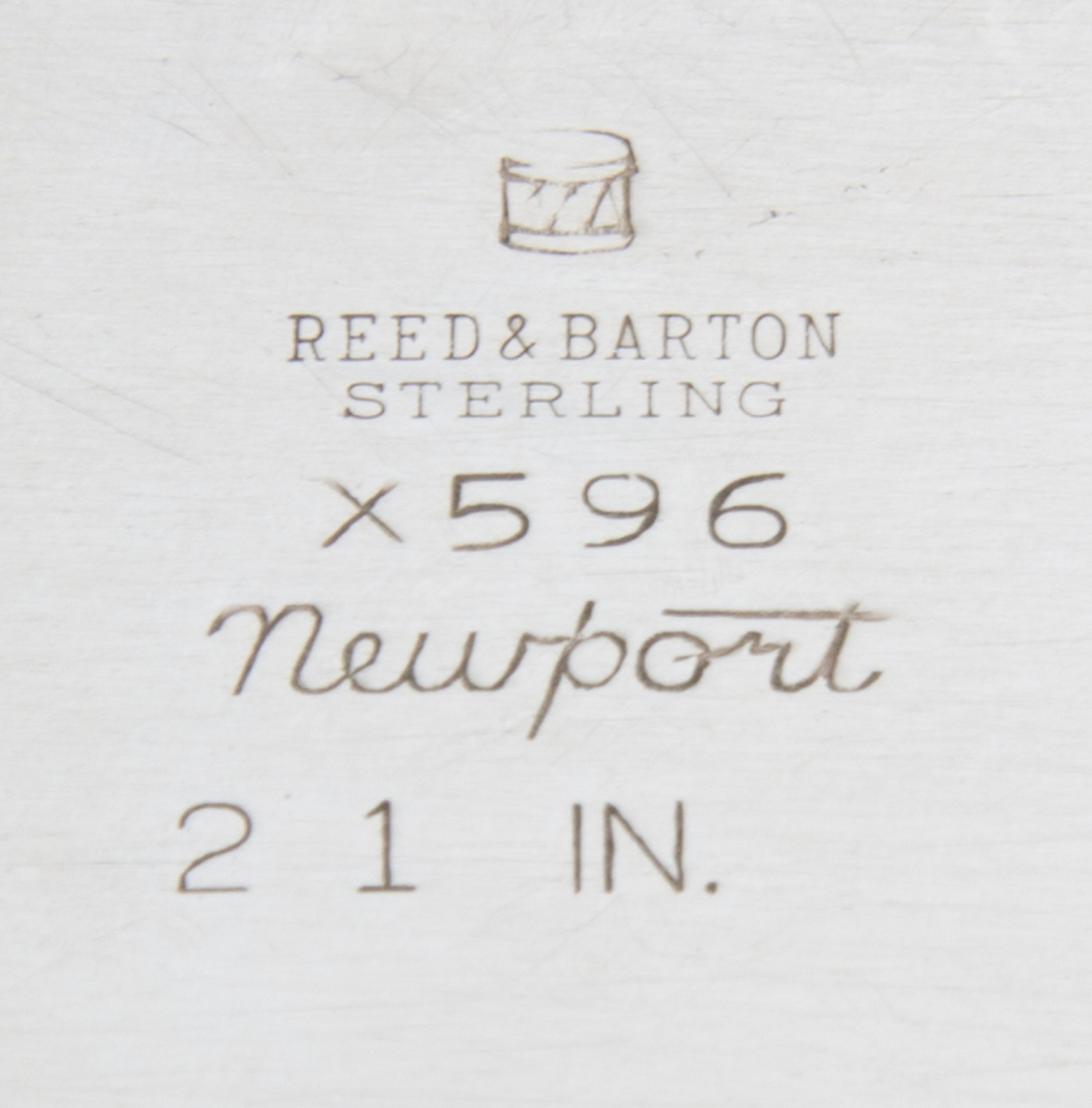 An American Silver Tray, Reed & Barton, Taunton, MA, Newport pattern.
