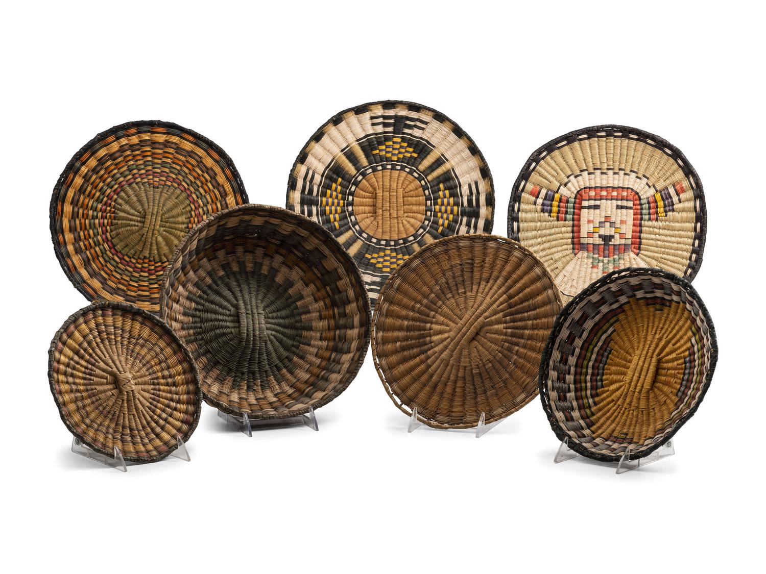 Collection of Hopi Third Mesa Wicker Baskets