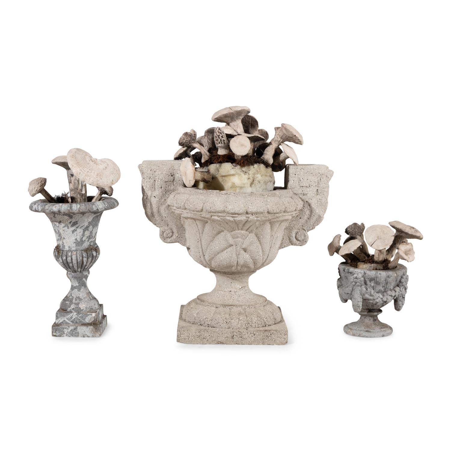 A Neoclassical Style Cast Stone Urn