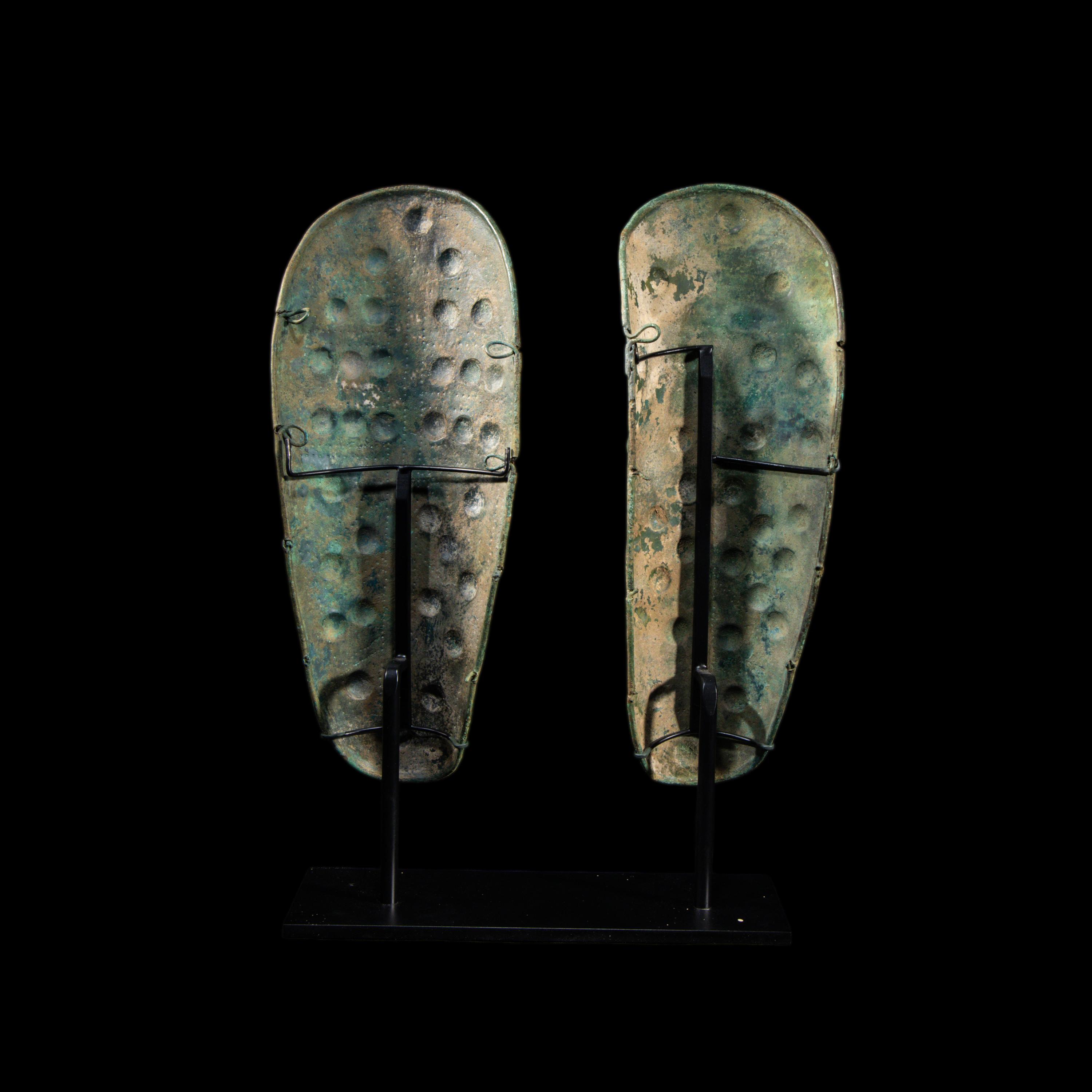 A Pair of European Bronze Age Greaves