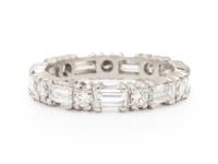 DIAMOND AND PLATINUM ETERNITY BAND