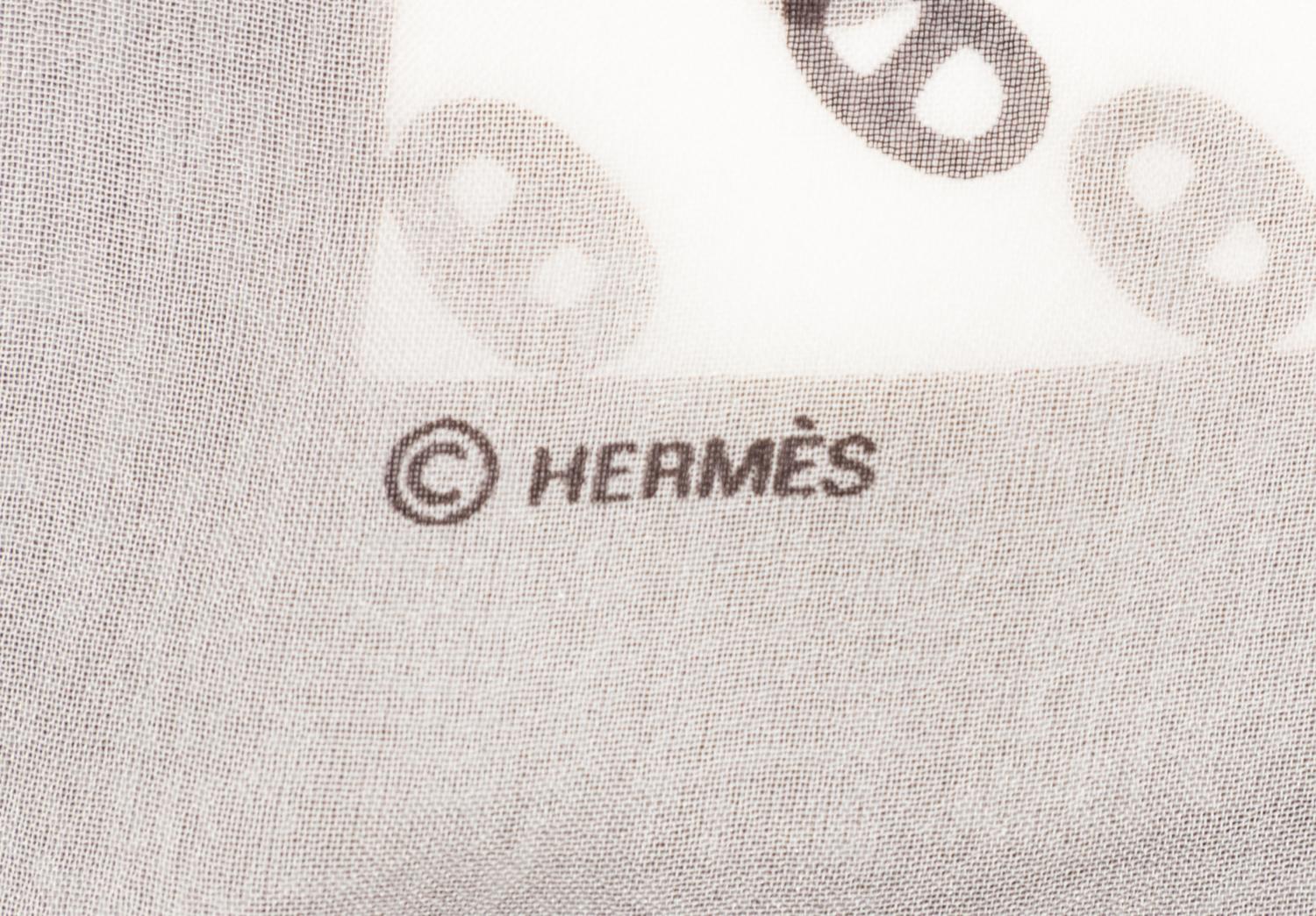 Two Hermès 70cm Double Layer Silk Chiffon Scarves