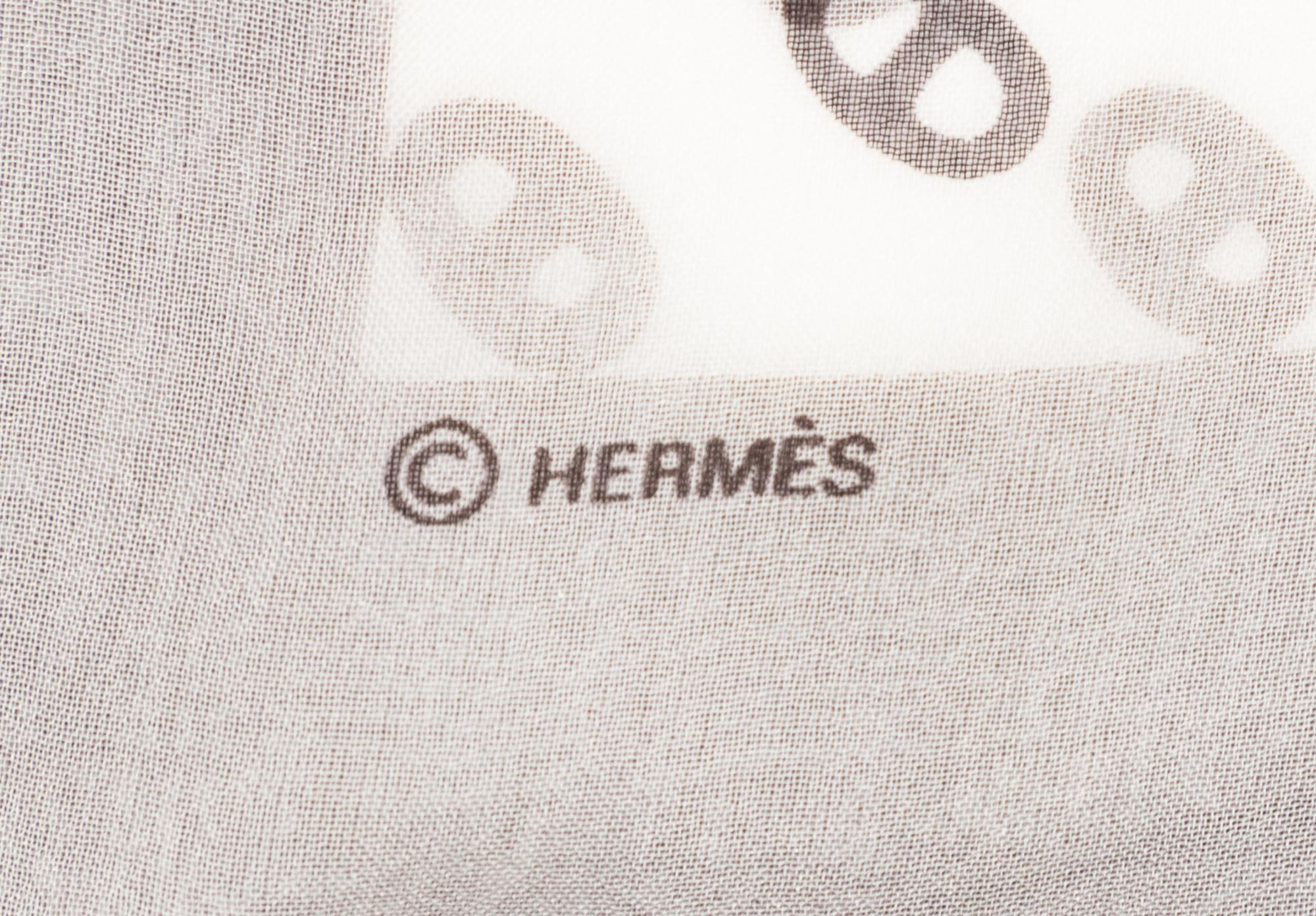 Two Hermès 70cm Double Layer Silk Chiffon Scarves