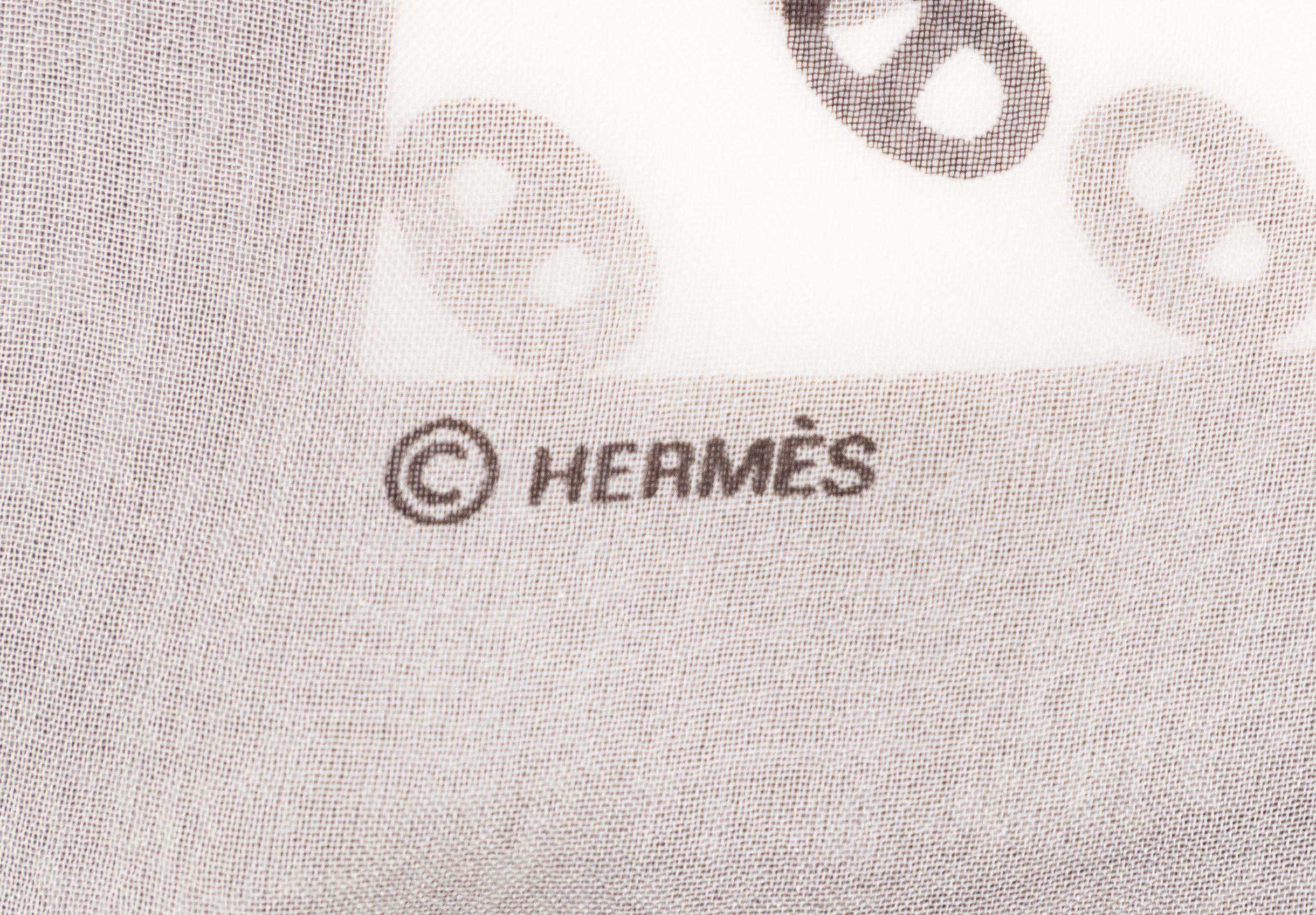 Two Hermès 70cm Double Layer Silk Chiffon Scarves
