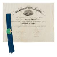 [CIVIL WAR - POLITICS]. A group of 5 documents identified to William Barlow incl. appointments signed by Andrew JOHNSON and Ulysses S. GRANT.