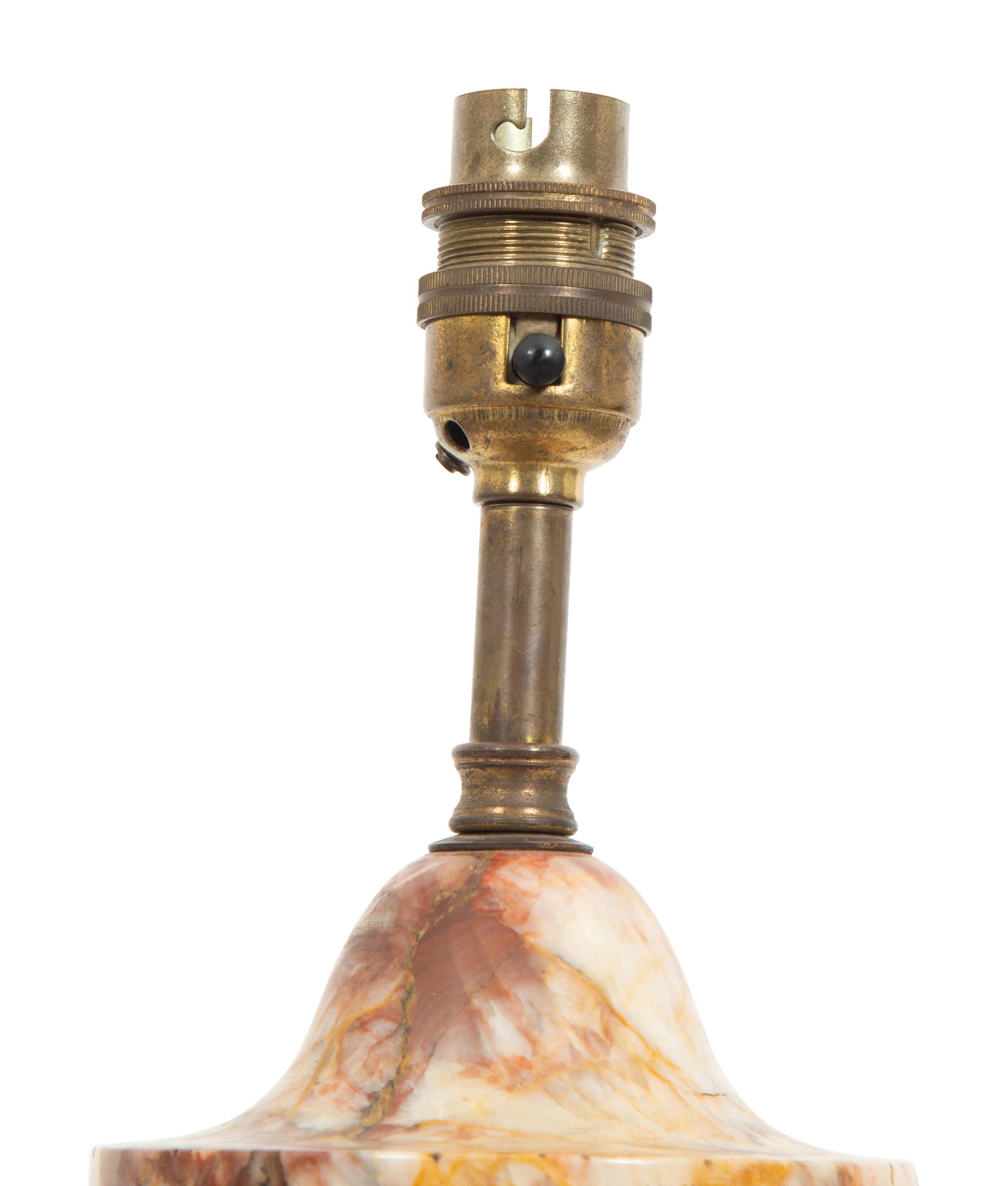 An Empire Style Gilt Bronze Mounted Marble Urn-form Table Lamp