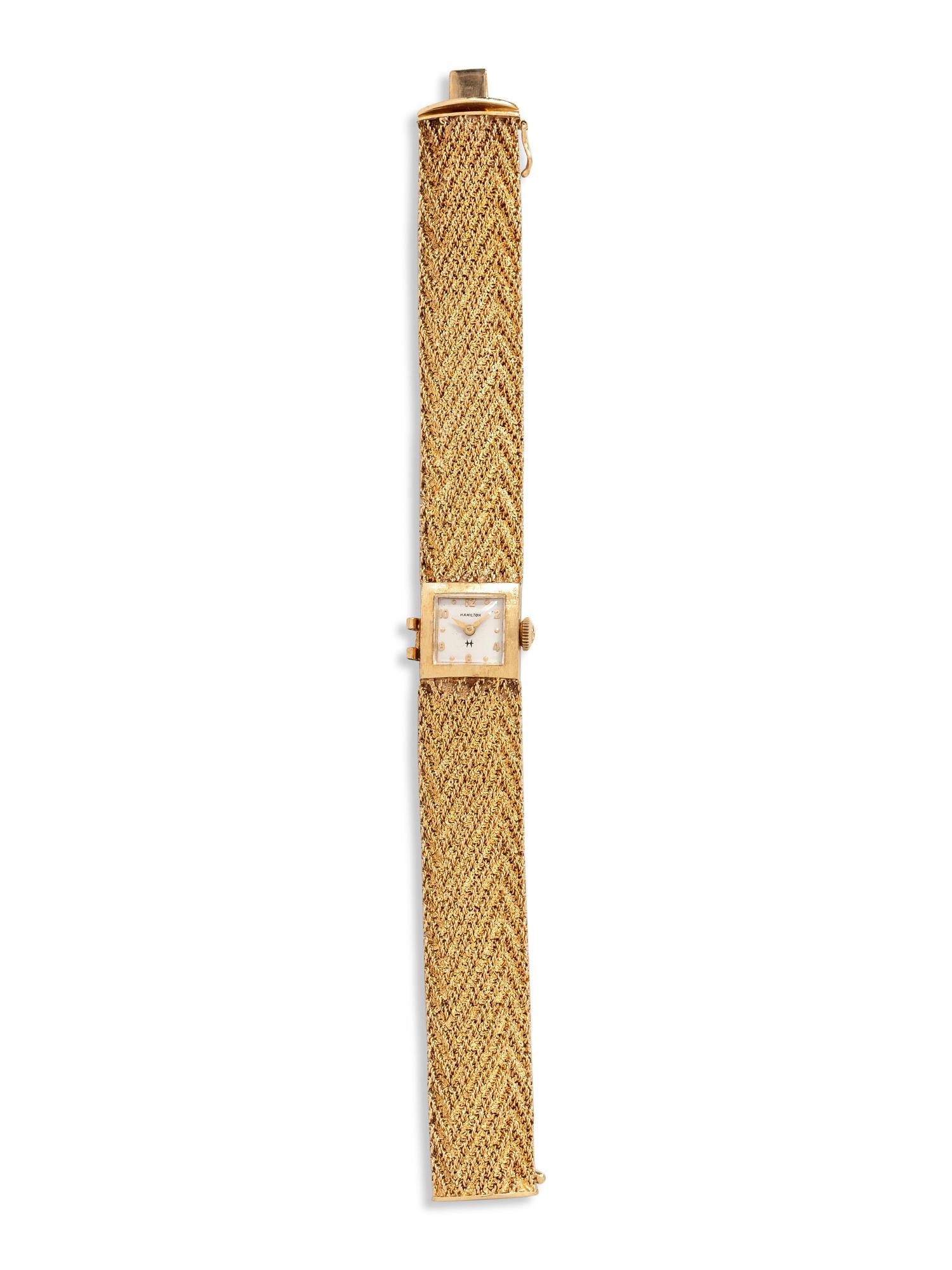 HAMILTON, 14K YELLOW GOLD WRISTWATCH