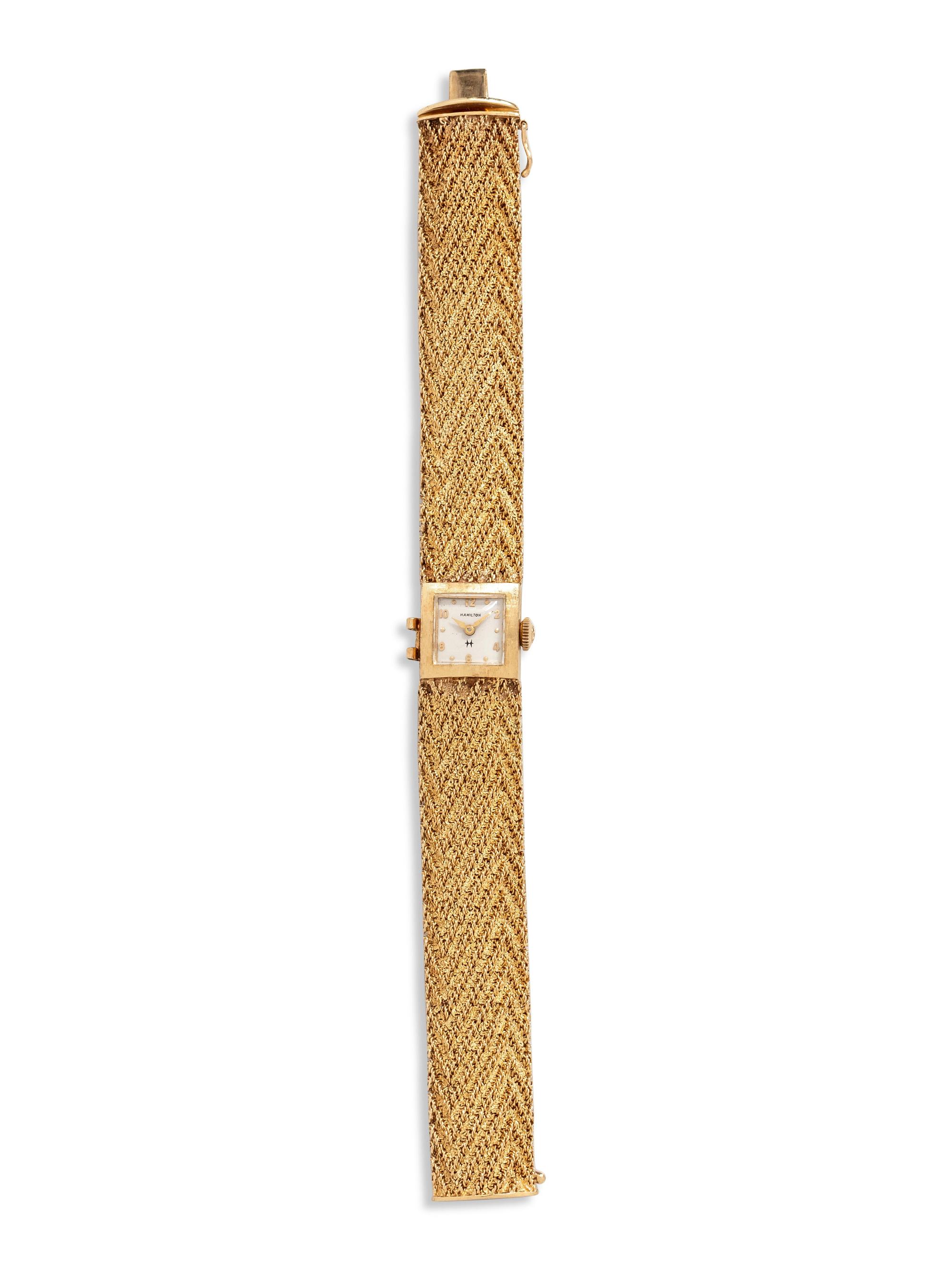 HAMILTON, 14K YELLOW GOLD WRISTWATCH