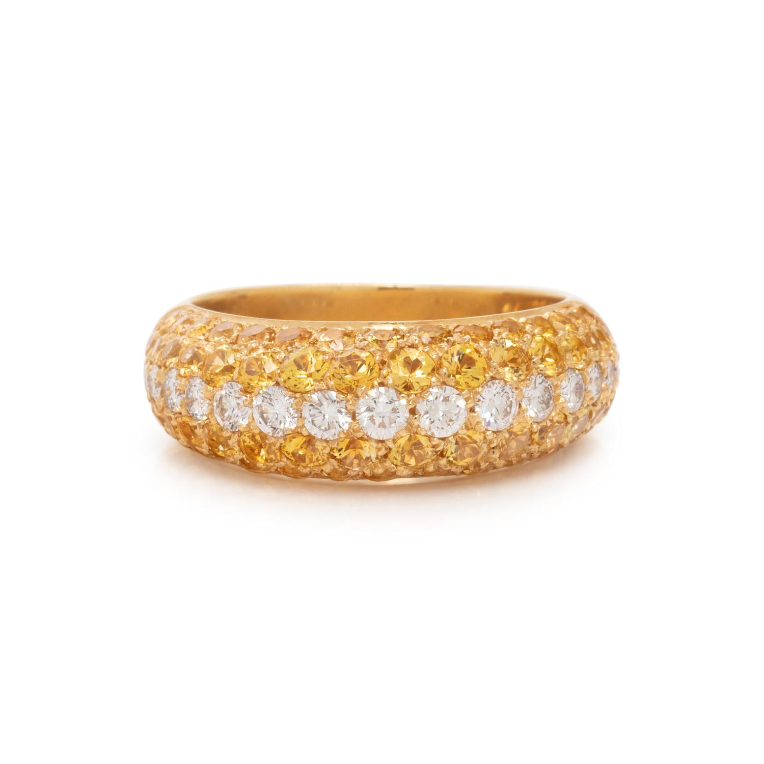 CRAIG DRAKE, YELLOW SAPPHIRE AND DIAMOND RING